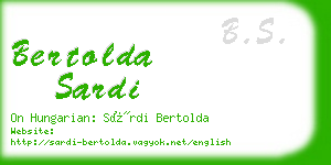 bertolda sardi business card